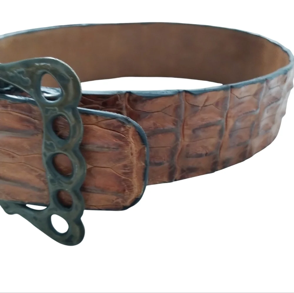 SAVANNAH Australia Brown Genuine Croc Leather Chunk 30